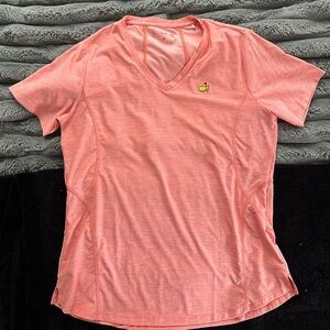 Masters Magnolia Lane Tech Pink V-Neck Top